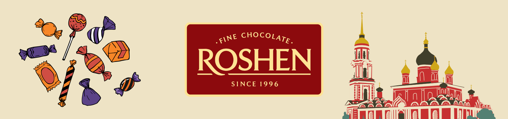 شکلات و شیرینی پذیرایی Roshen اوکراینی